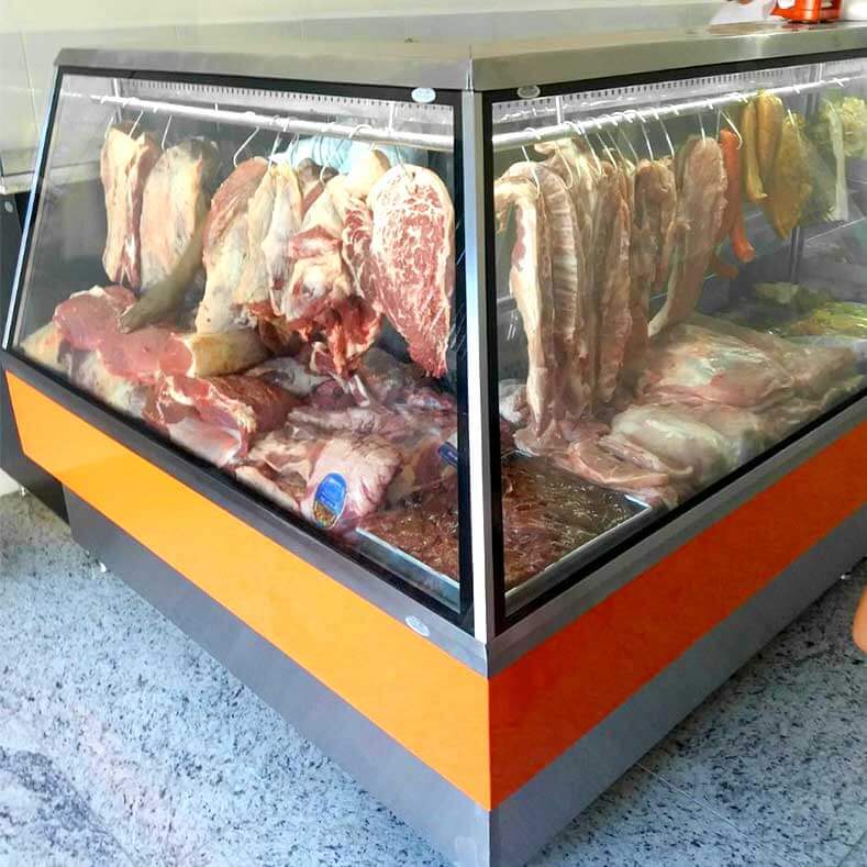 FreeArt - Expositor de carnes resfriadas, com tubo para carnes.
