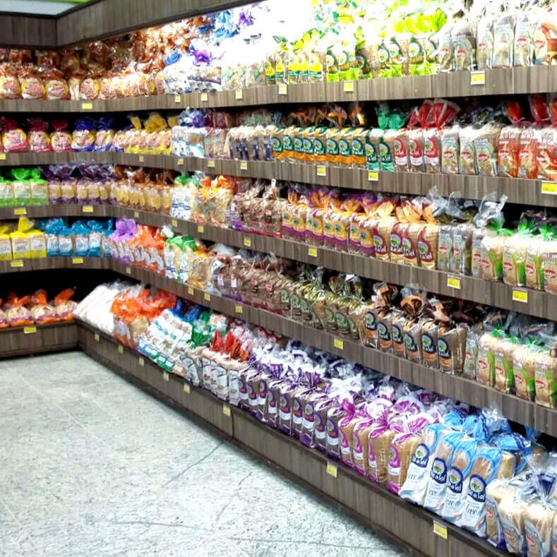 FreeArt - Expositores de parede para pães embalados.